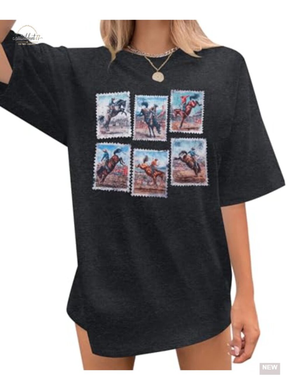 Western Shirts for Women Oversized Boot Stitch Embroidery Top